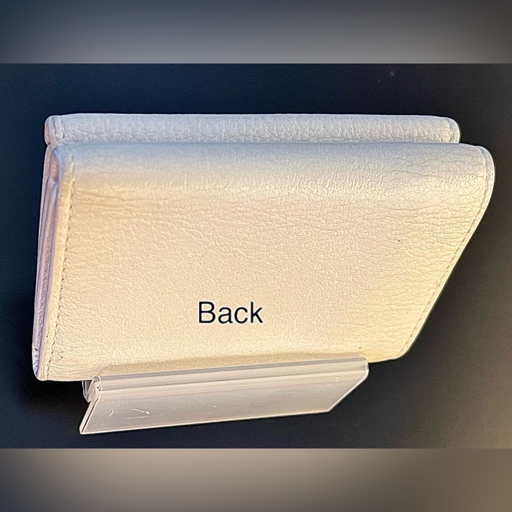 Balenciaga Calfskin Leather trifold wallet EUC white - Picture 12 of 16